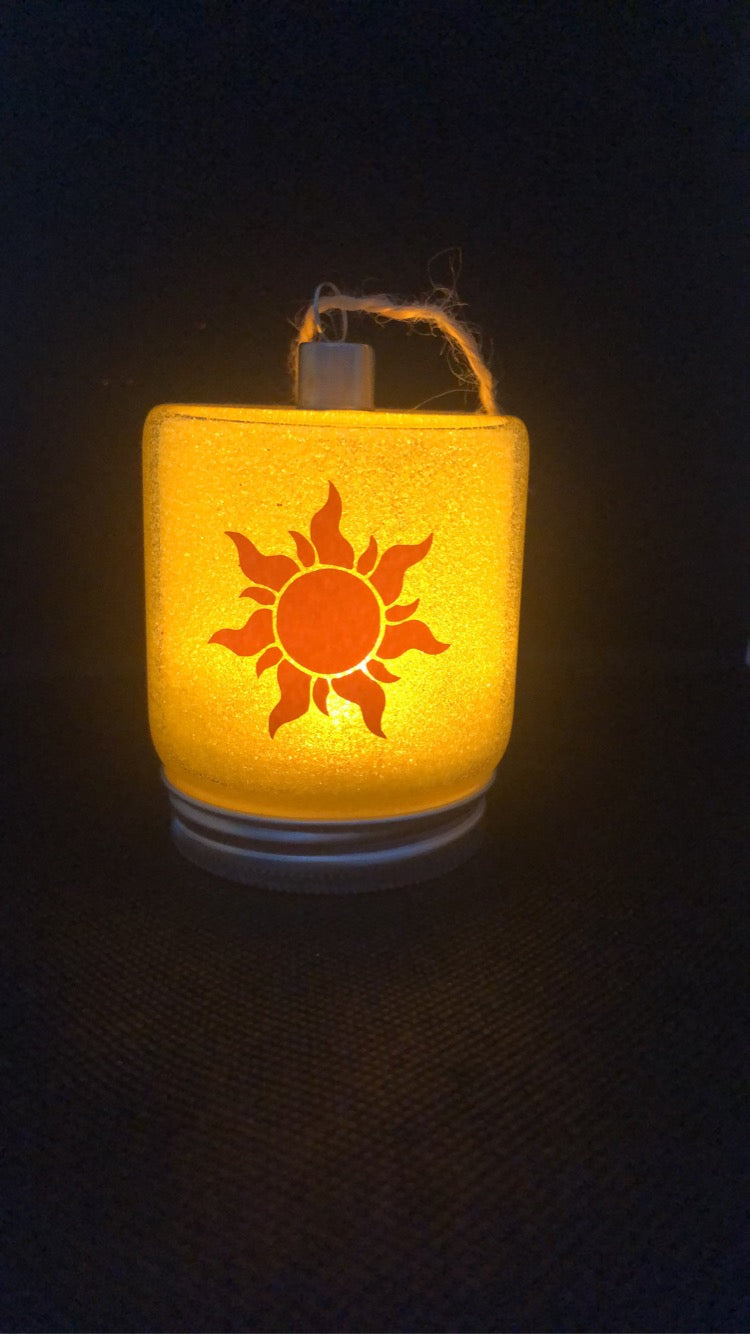 Sun/Flower Light Up Lantern Decoration