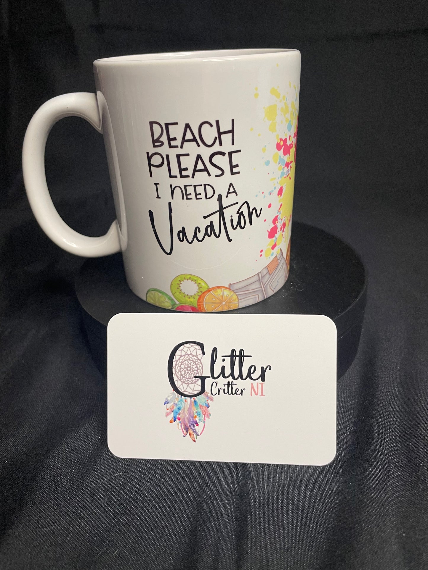 Beach Please Flamingo Mug