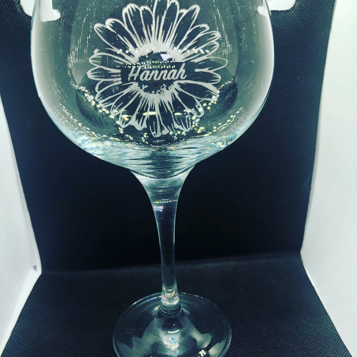 Personalised Sunflower Glass