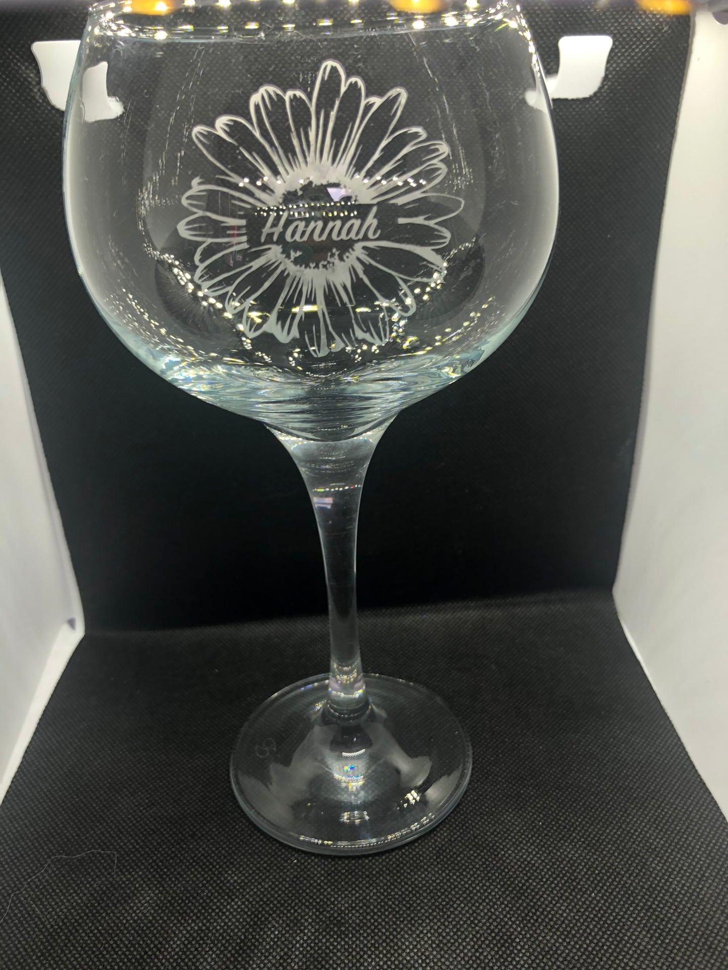 Personalised Sunflower Glass