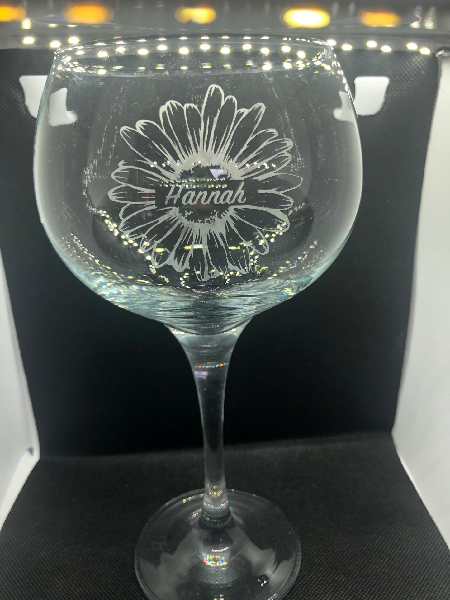 Personalised Sunflower Glass