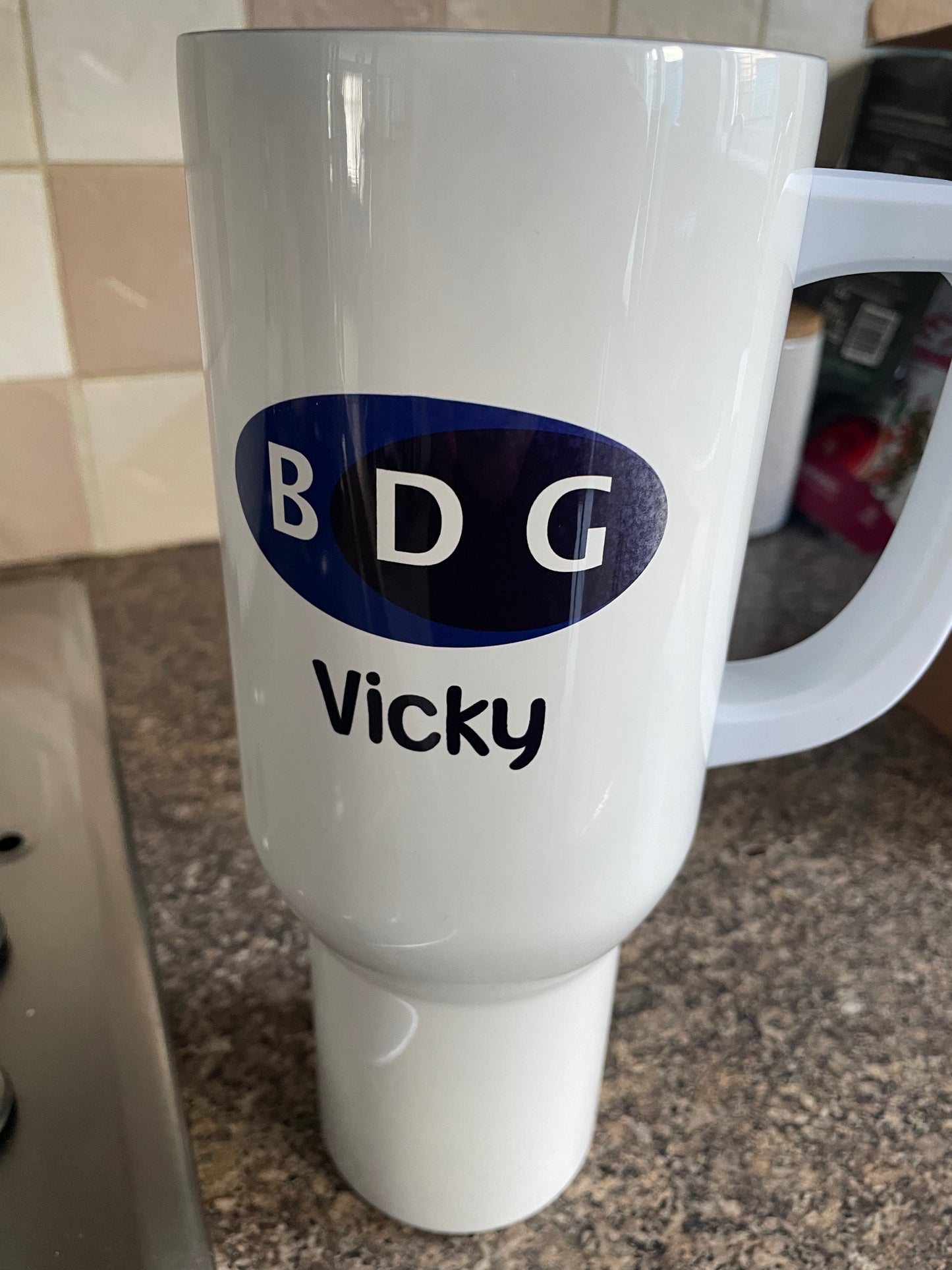 Custom 40oz Tumbler with lid and straw