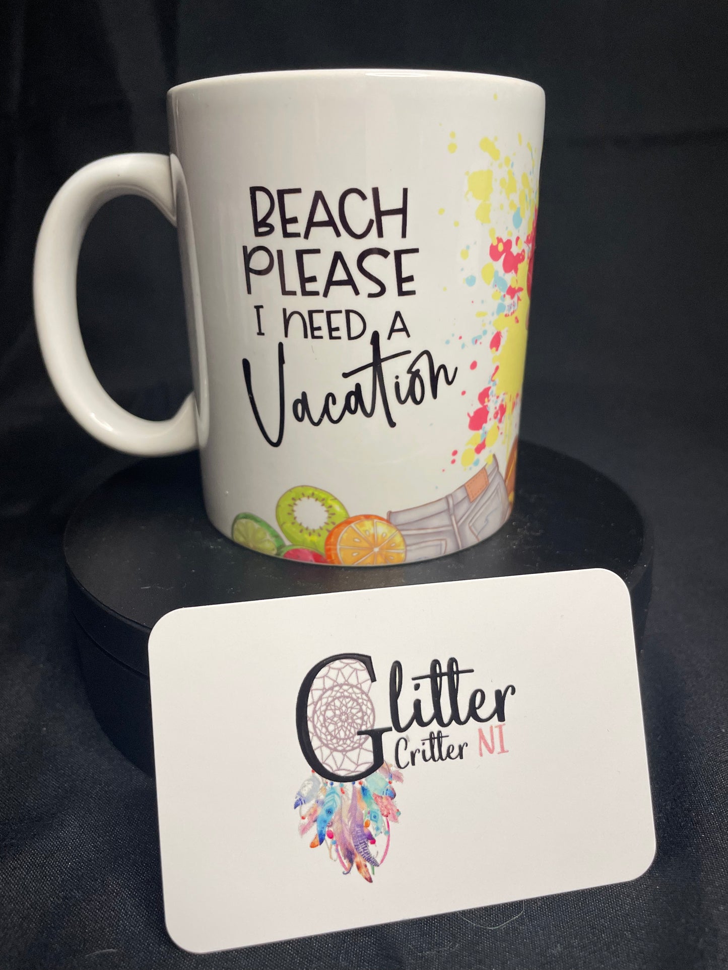 Beach Please Flamingo Mug