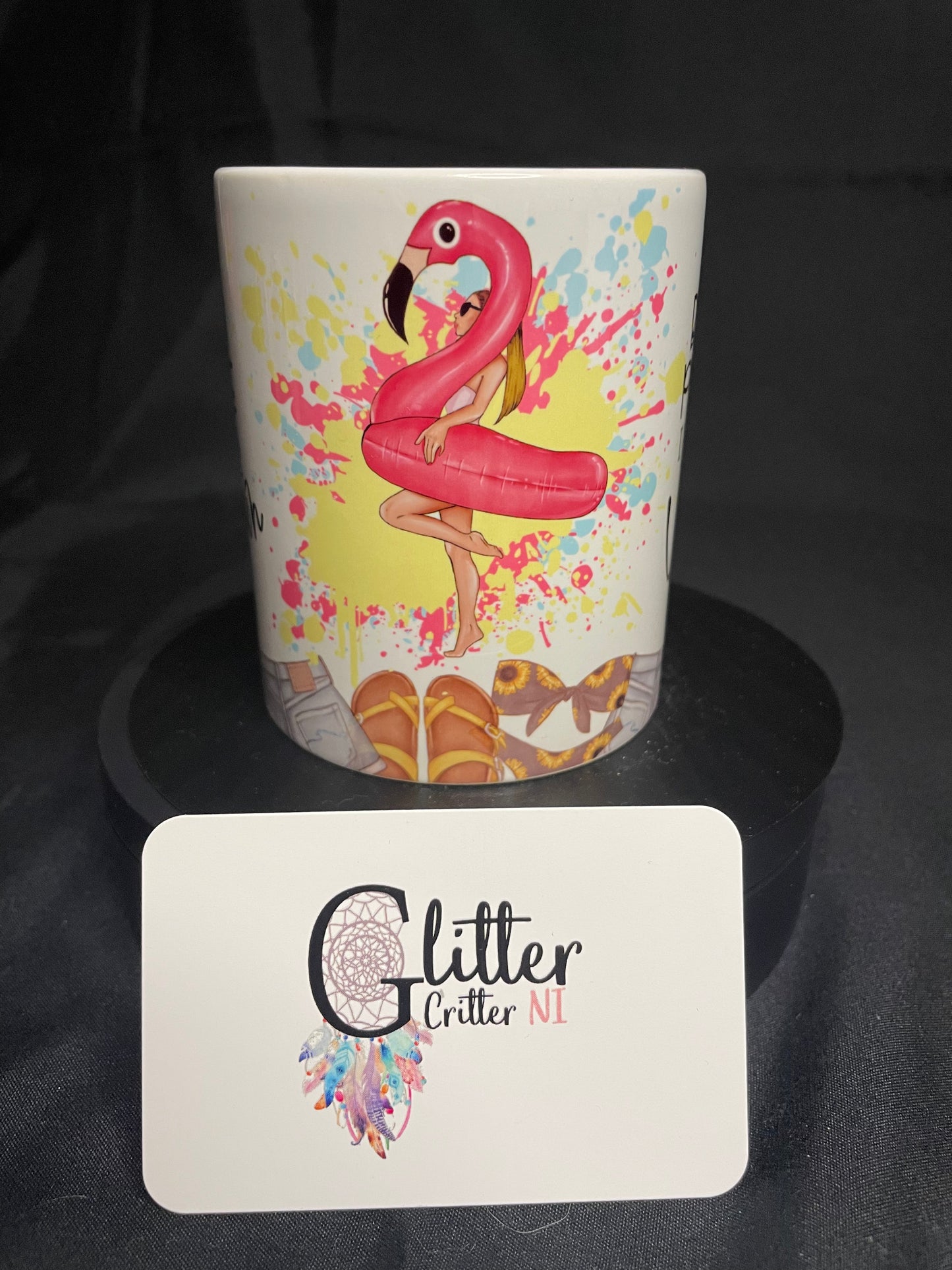 Beach Please Flamingo Mug