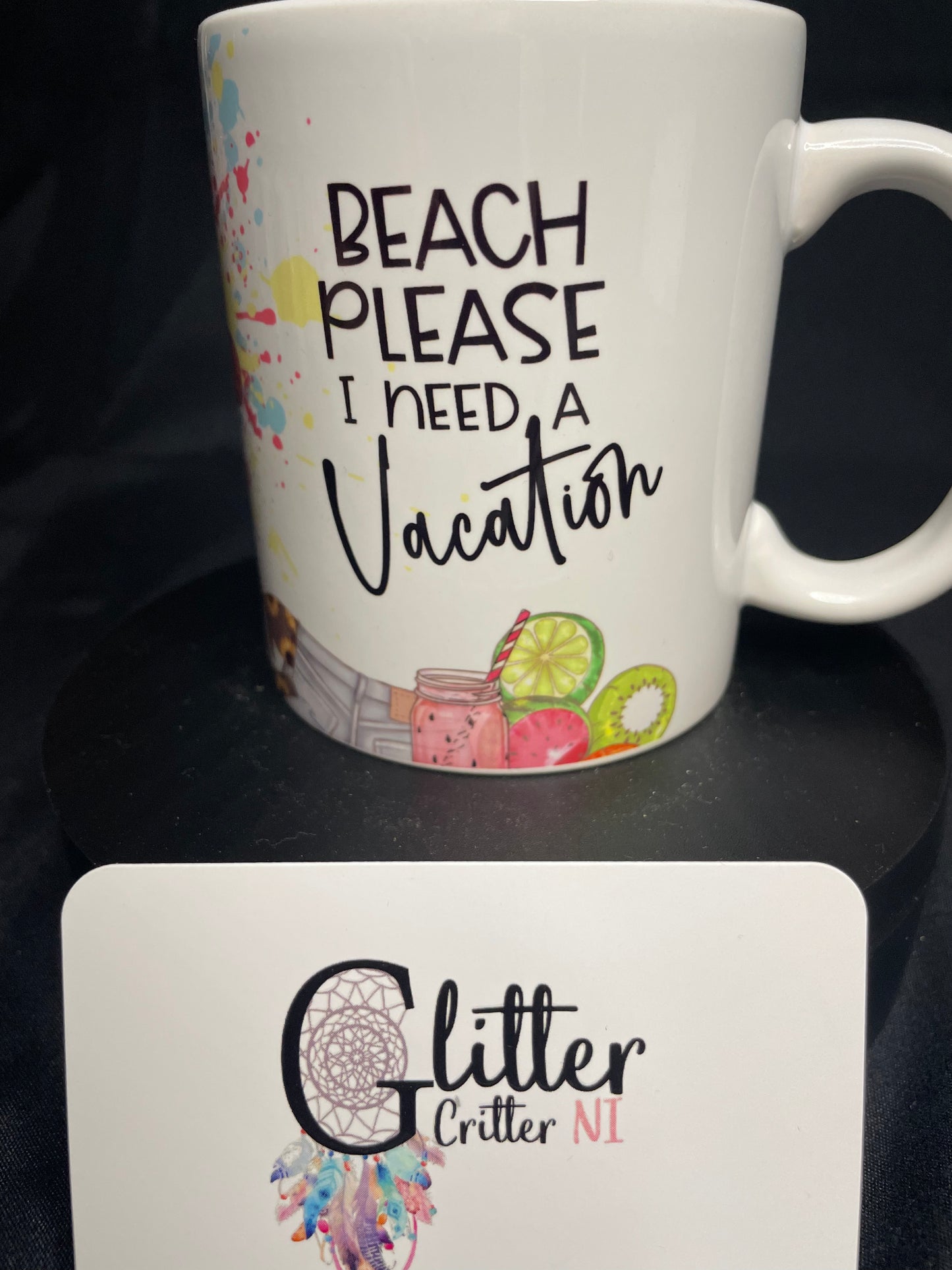 Beach Please Flamingo Mug