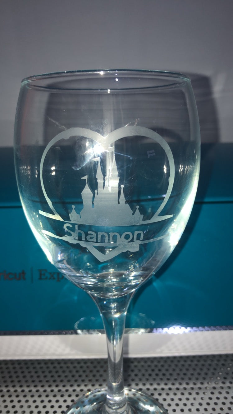 Custom Castle Etched Glass