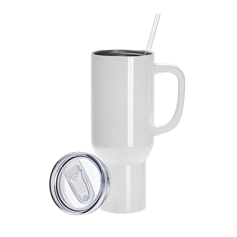 Custom 40oz Tumbler with lid and straw