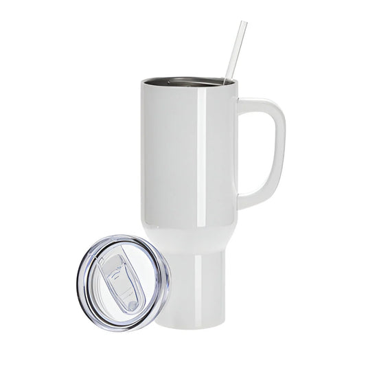 Custom 40oz Tumbler with lid and straw